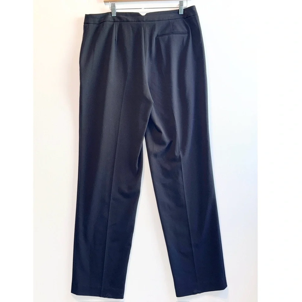 BCBGMaxAzria Drake High Rise Pleated Trousers Black Sz Large Corpcore MobWife